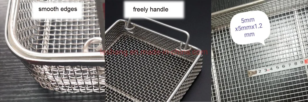 Customized Stainless Steel Woven Wire Mesh Basket